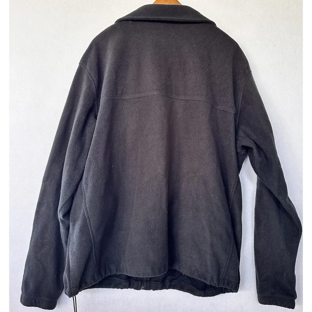Columbia Full Zip Fleece BLACK 2XL Men's Zip Pockets